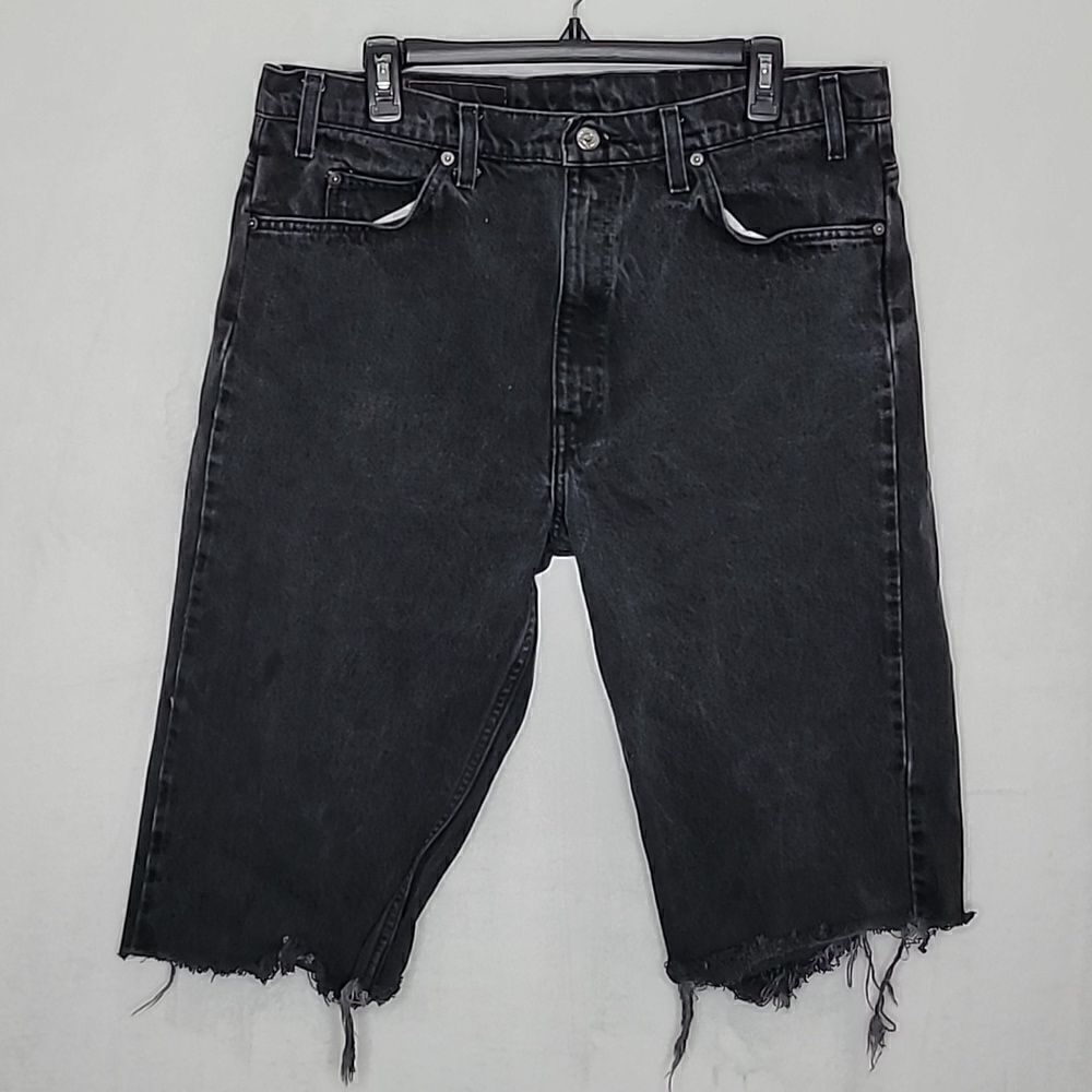 Levi's 505 Relaxed Fit Straight Leg Orange Tab Vintage Denim Jean Shorts Size 38